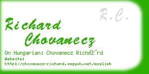richard chovanecz business card